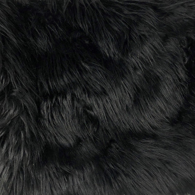 Sleek Black Crushed Faux Fur Fabric – Fabric Depot