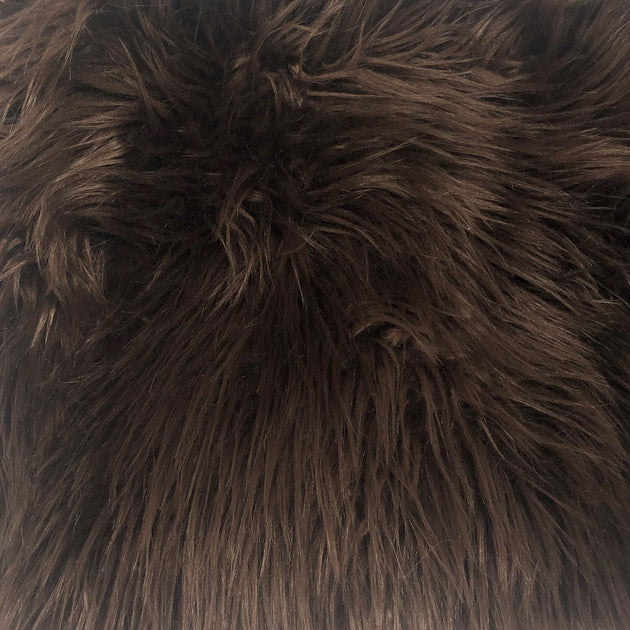 Low priced fake fur fabric by the meter, long hair, hazelnut brown -  YF360TT Nut