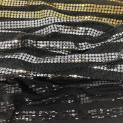 Striped Sequin Metallic Jersey