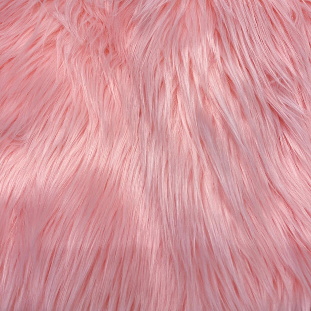 Trendy Luxe - Shaggy Faux Fur Fabric, Pre-Cut Squares, DIY Craft Supplies -  Pink (12 x 12) 