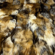 Brown White Multi Patch Faux Fur