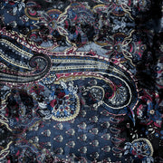 TXV Blue Paisley Printed Velvet