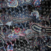 TXV Blue Paisley Printed Velvet