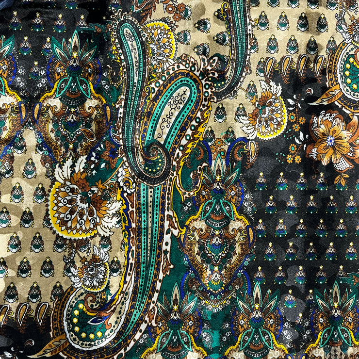TXV New Paisley Printed Velvet