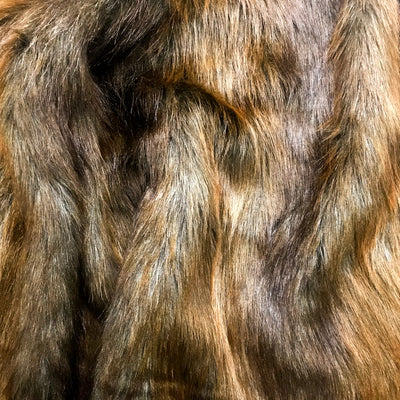 New Brown Wolf Long Hair Faux Fur