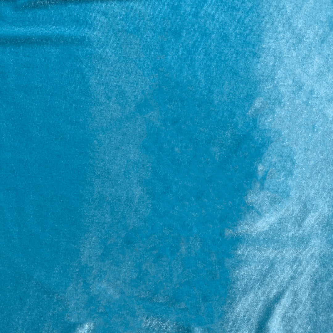 Caribbean Blue Stretch Velvet Solid  Elotex Fabric