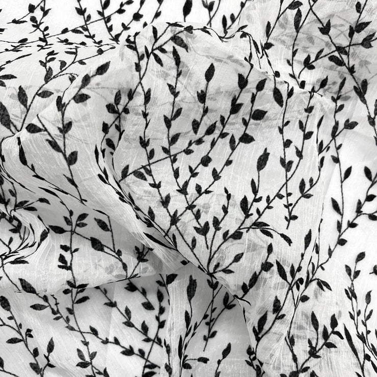 EVA White Jacquard Flower Print