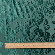 New Wallpaper Hunter Green Burnout Velvet