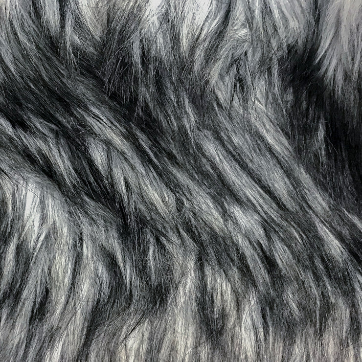Grey Multi Husky Long Hair Faux Fur