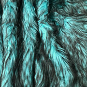 Turquoise Multi Husky Long Hair Faux Fur