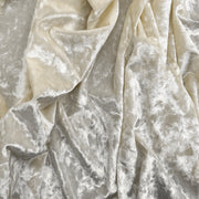 Ivory Crushed Stretch Velvet Solid