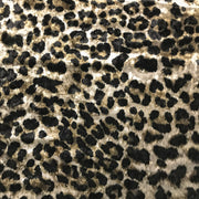 Grey Leopard Print Stretch Velvet