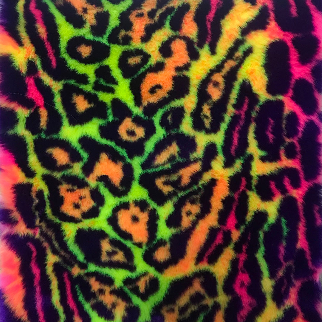 Multi Leopard Faux Fur - Sold by the yard – Elotex Fabric