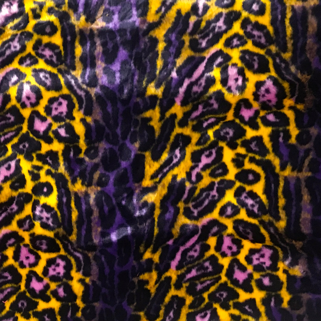 Leopard Rpiny Purple Leopard Print Fabric