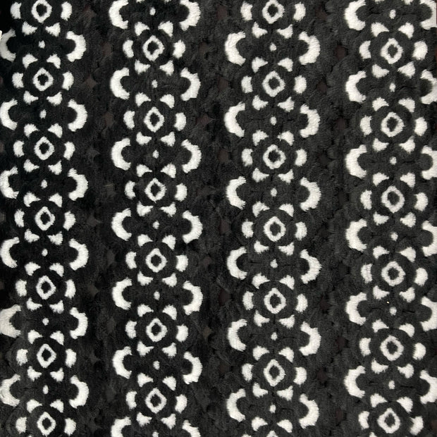 Navajo Faux Fur - Black and White