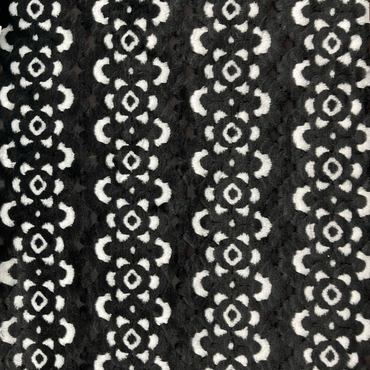 Navajo Faux Fur - Black and White