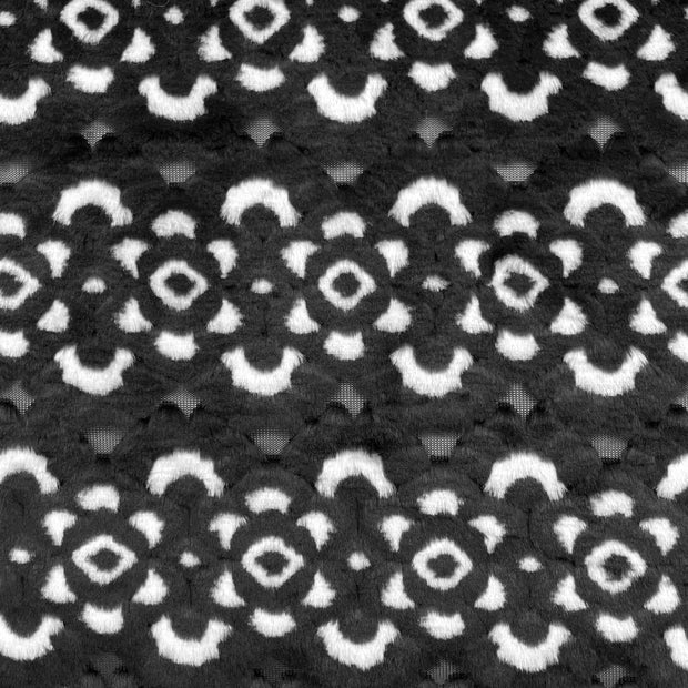 Navajo Faux Fur - Black and White