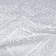 Geometric White Diamond Embroidered Lace