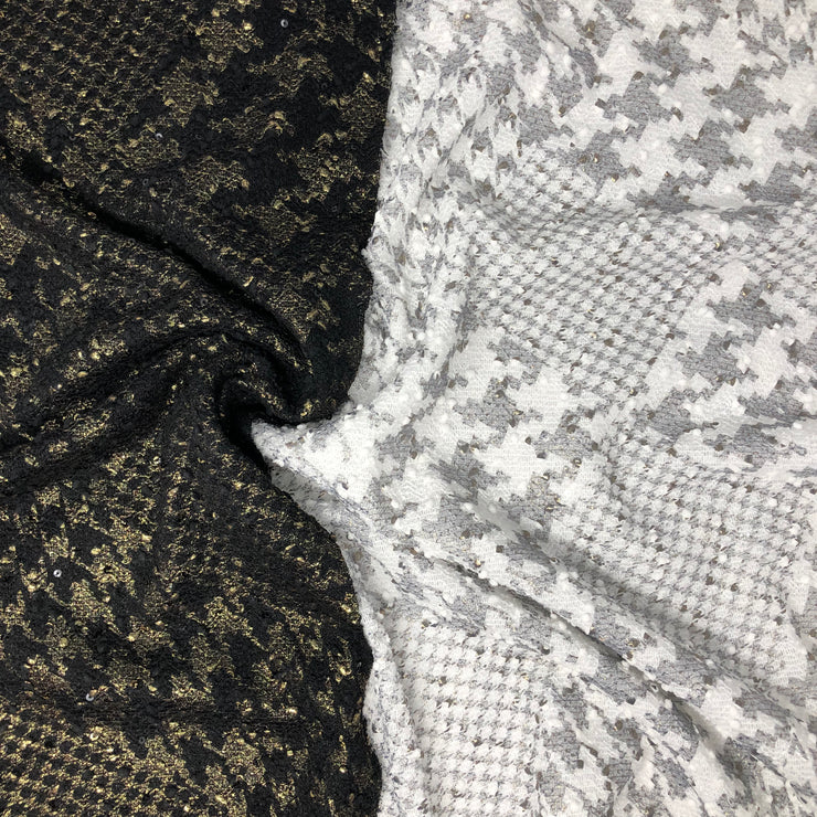 Houndstooth Metallic Boucle Sweaterknit