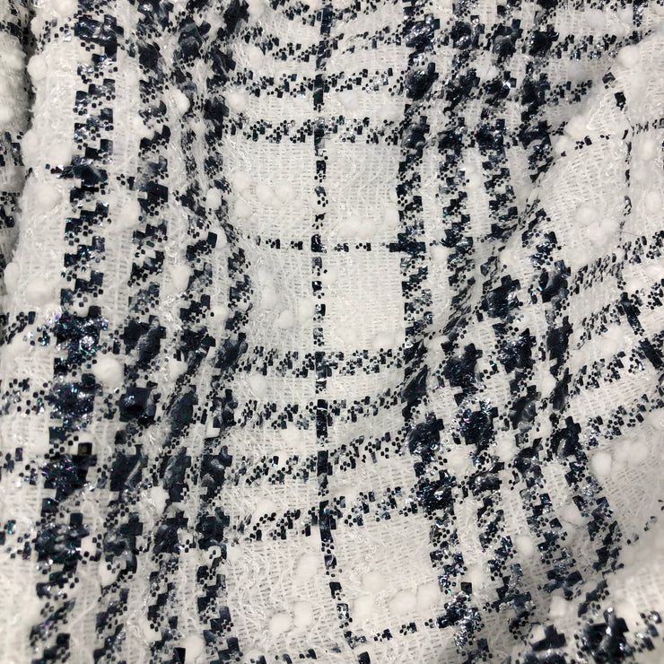 Plaid Metallic Chenille Boucle Sweaterknit