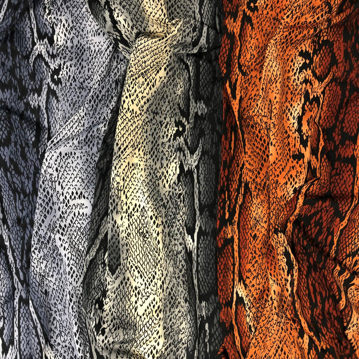 Snakeskin Printed Brushed Venezia Jersey