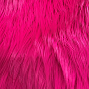 Fuchsia Hot Pink Solid Shaggy Long Hair Pile Faux Fur