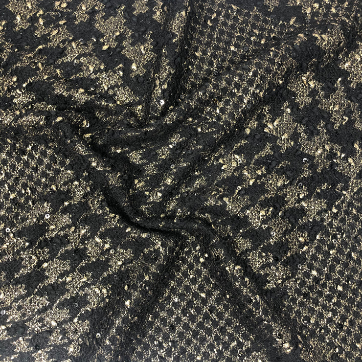Houndstooth Metallic Boucle Sweaterknit