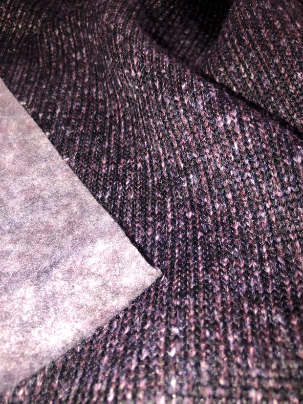 Chunky Fleece Back Sweater Knit