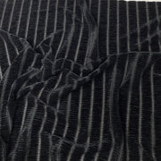 Black Striped Stretch Burnout Velvet