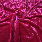 Fuchsia Hot Pink Crushed Stretch Velvet Solid