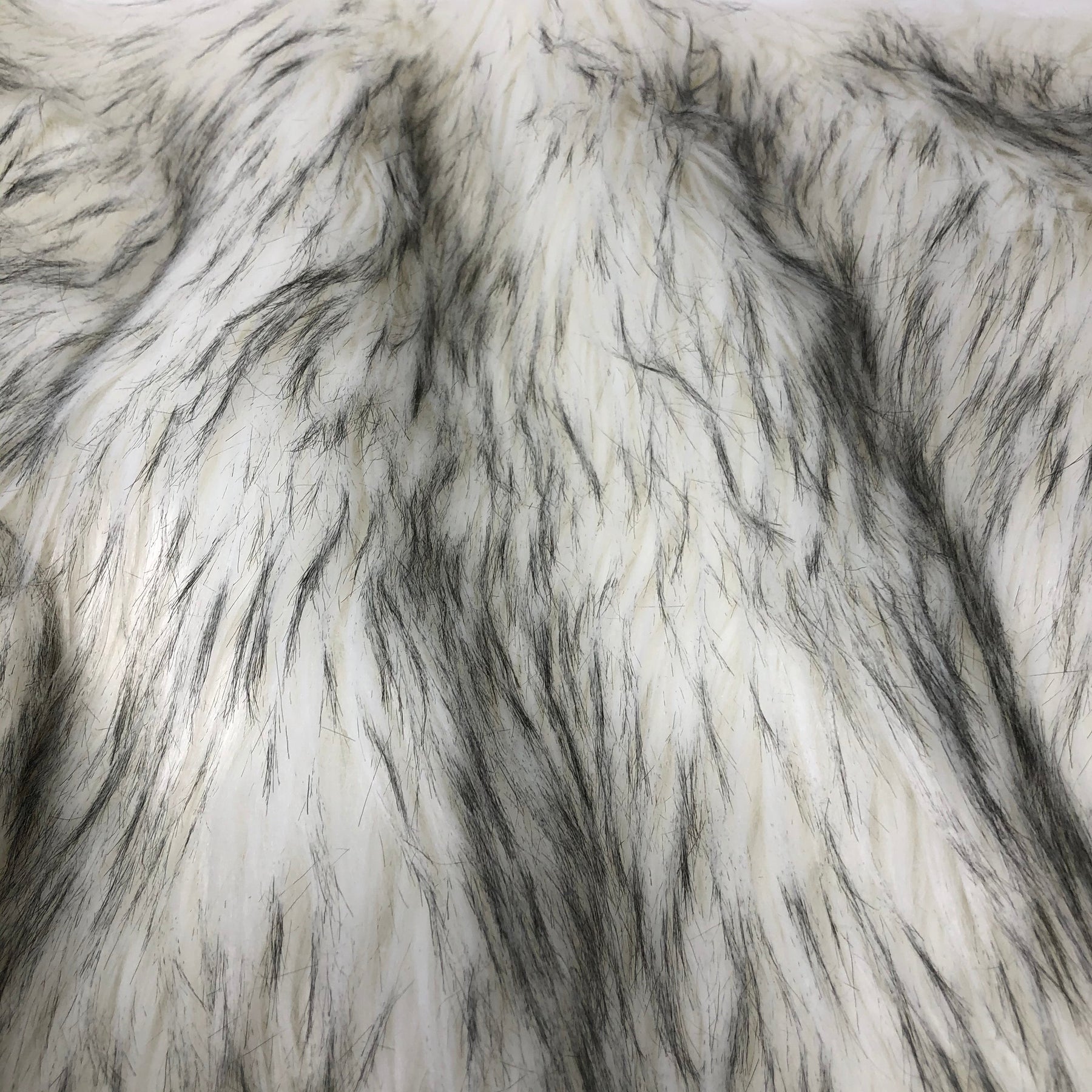 White Tipped Faux Fur Sold by the Yard Elotex Fabric