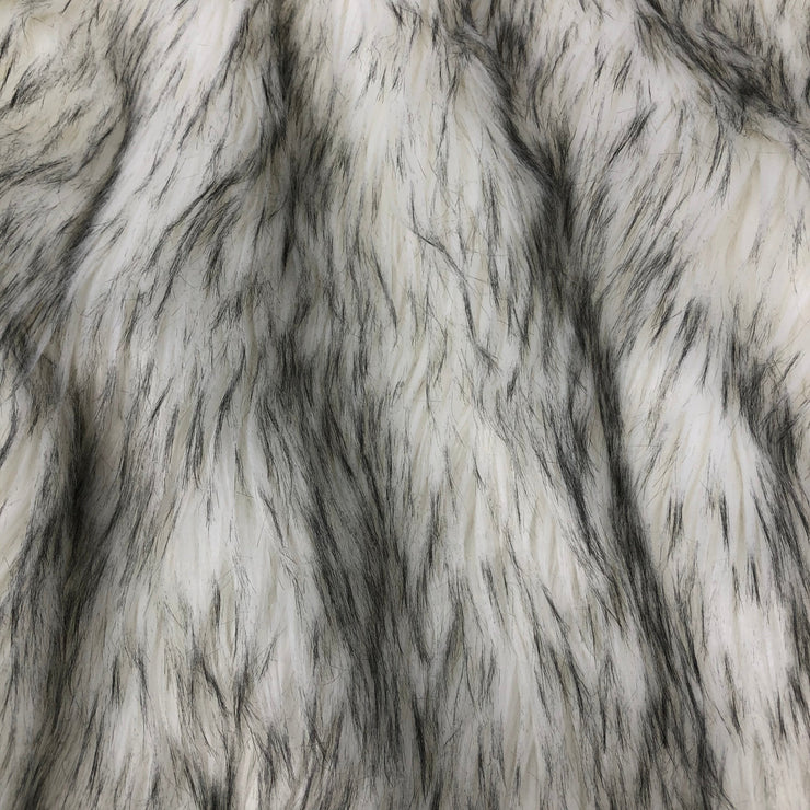 White Tipped Faux Fur, Size: One Size