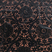 Victorian Iron Floral Burnout Velvet Black