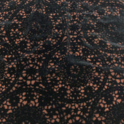 Victorian Iron Floral Burnout Velvet Black