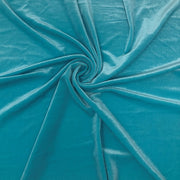 Turquoise Stretch Velvet Solid