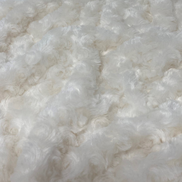 Ivory Cream Soft Lustrous Rosebud Fur