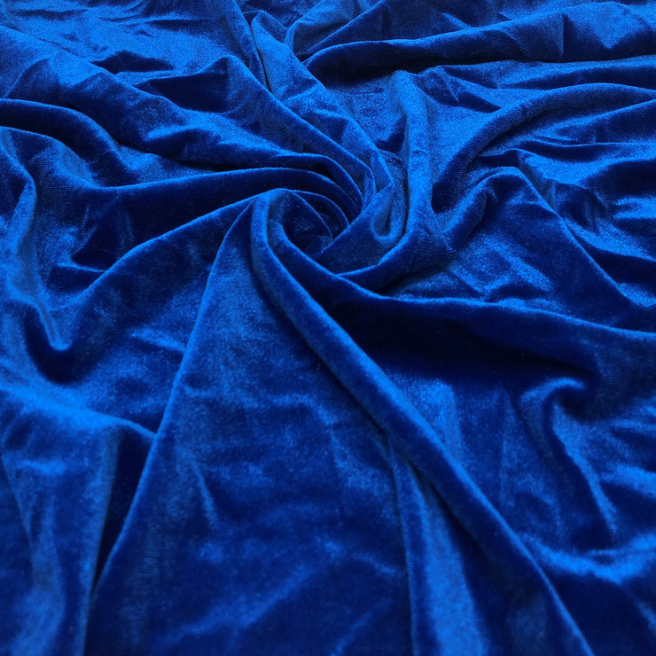 Royal Blue Stretch Velvet Solid