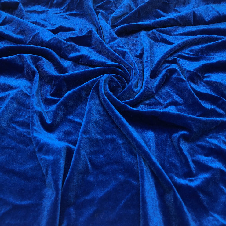 Royal Blue Stretch Velvet Solid