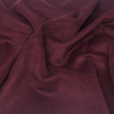 Wine Spandex Double-Sided Suede