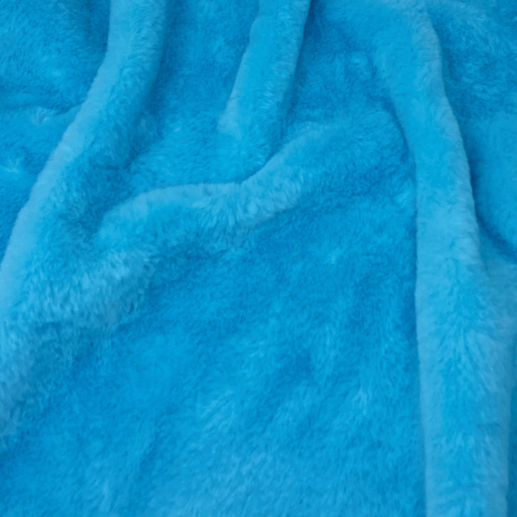 Blue teddy faux fur fabric by the metre - 2R357 Blue 
