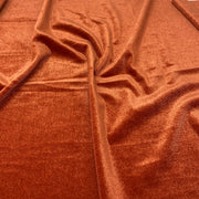 Burnt Orange Stretch Velvet Solid