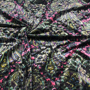 Pink Nirvana Temple Print Burnout Velvet