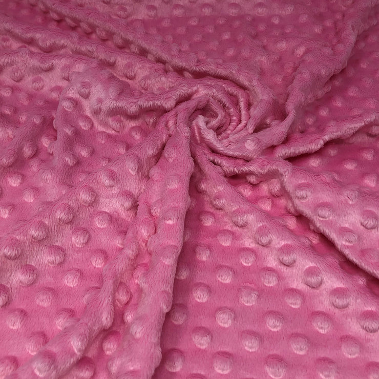 Pink Soft Minky Bubble Solid