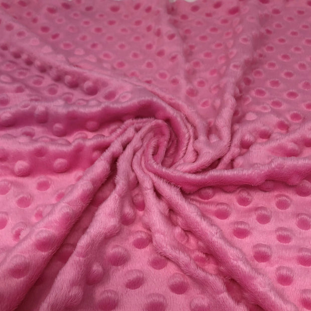 Pink Soft Minky Bubble Solid