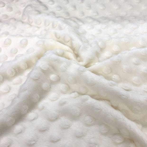 Ivory Cream Soft Minky Bubble Solid