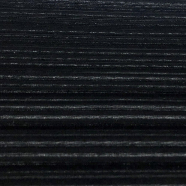 Black Pleated Stretch Velvet Solid