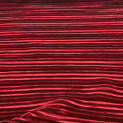 Wine Pleated Stretch Velvet Solid
