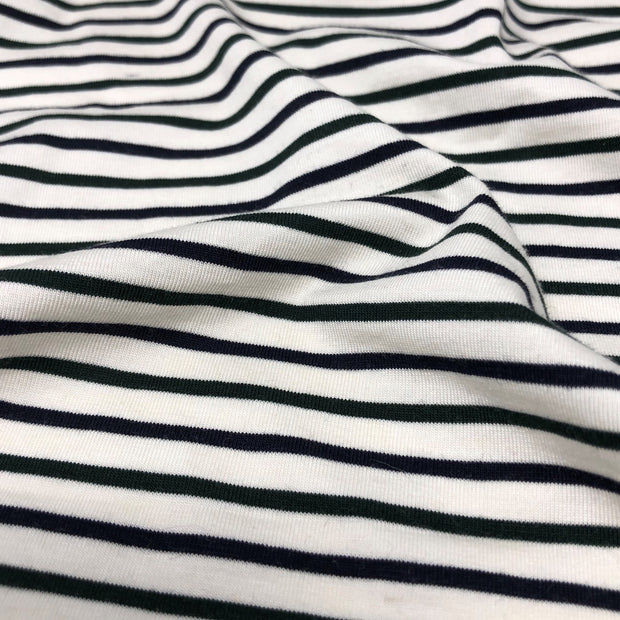 H. Green & Black Double Striped Cotton