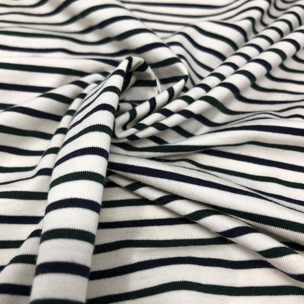 H. Green & Black Double Striped Cotton