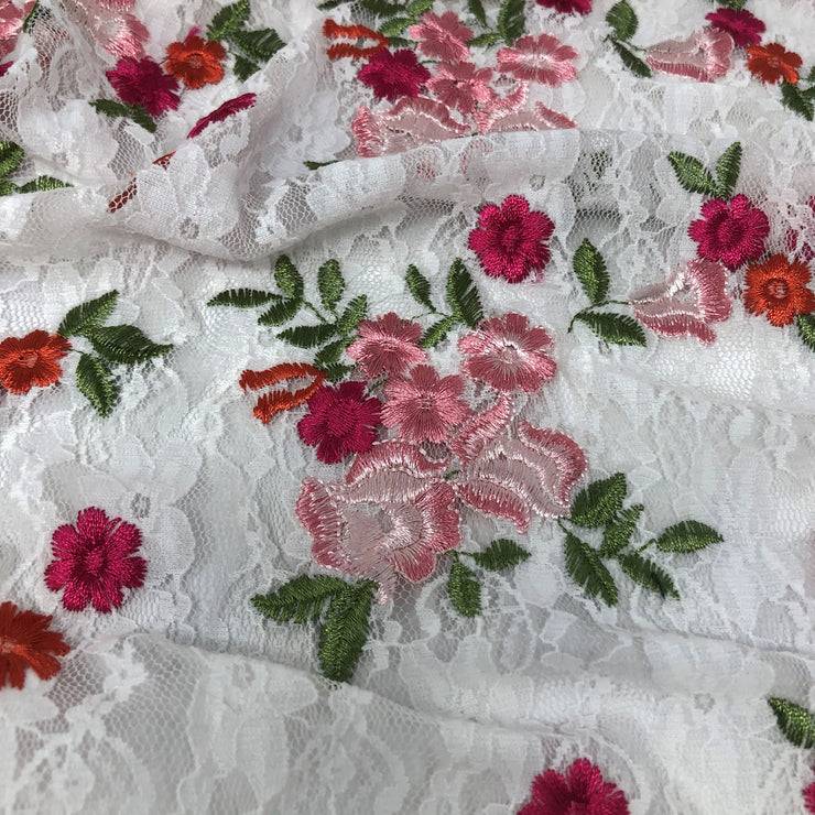 Mayflower Garden Embroidered Lace